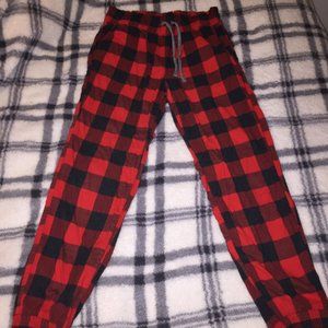 Aerie Red and White Plaid PJ Bottoms